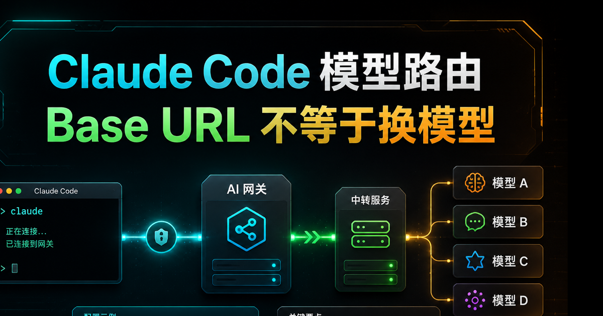 Claude Code 模型路由，Base URL 不等于换模型文章封面