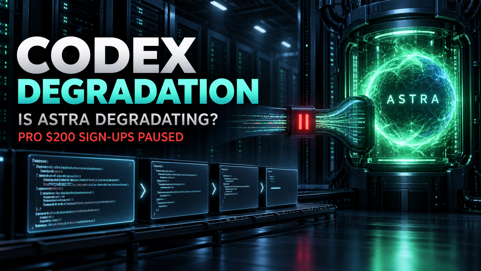 Codex degradation and Astra degradating under compute pressure
