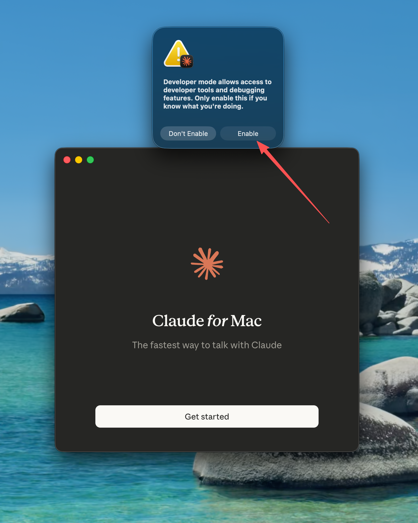 Confirm enabling Developer Mode